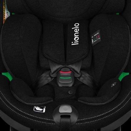Lionelo - Autosjedalica s bazom rotirajuća HARMONY i-Size 40-150 cm crna