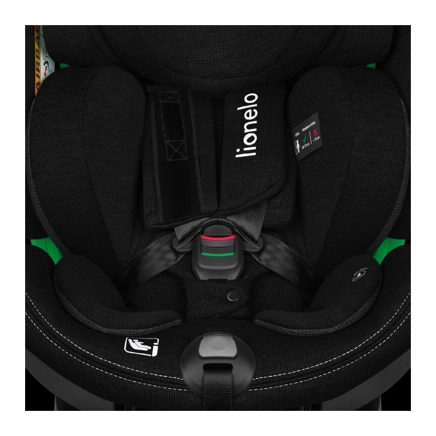 Lionelo - Autosjedalica s bazom rotirajuća HARMONY i-Size 40-150 cm crna