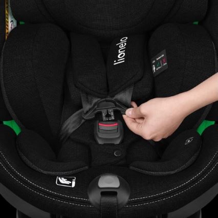 Lionelo - Autosjedalica s bazom rotirajuća HARMONY i-Size 40-150 cm crna