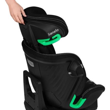 Lionelo - Autosjedalica s bazom rotirajuća HARMONY i-Size 40-150 cm crna