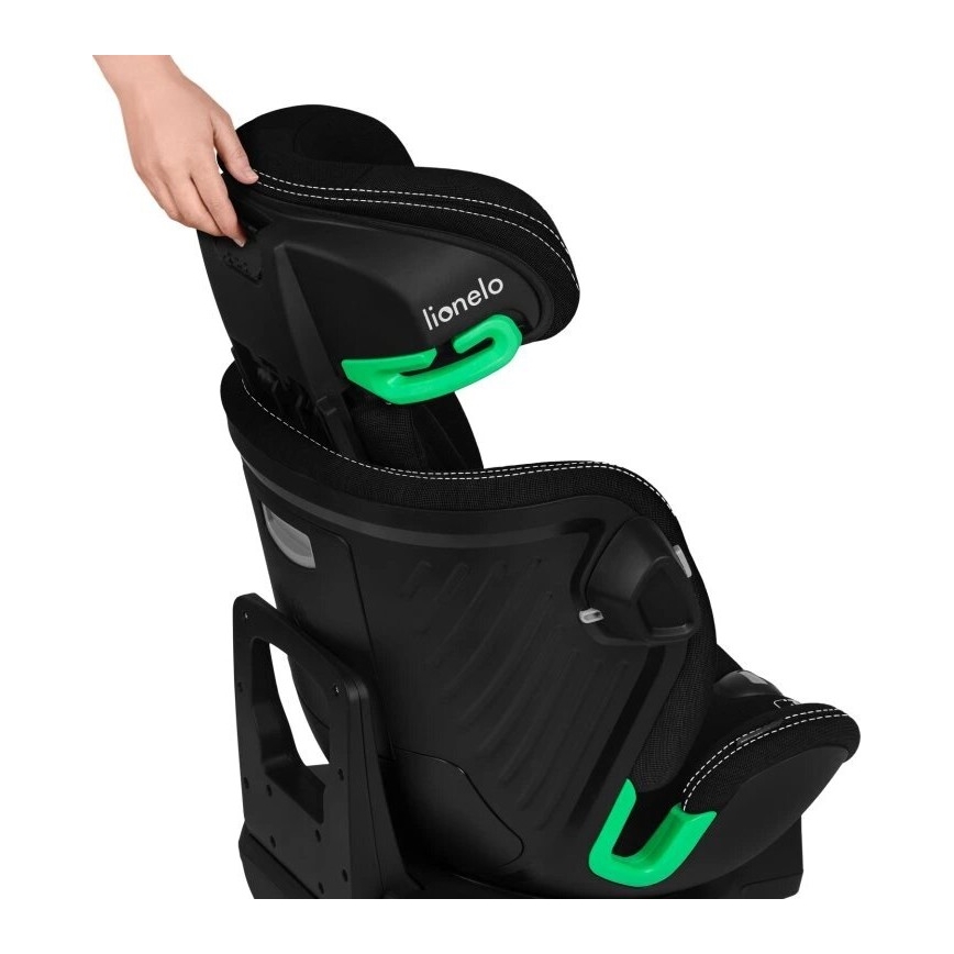 Lionelo - Autosjedalica s bazom rotirajuća HARMONY i-Size 40-150 cm crna