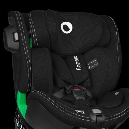 Lionelo - Autosjedalica s bazom rotirajuća HARMONY i-Size 40-150 cm crna