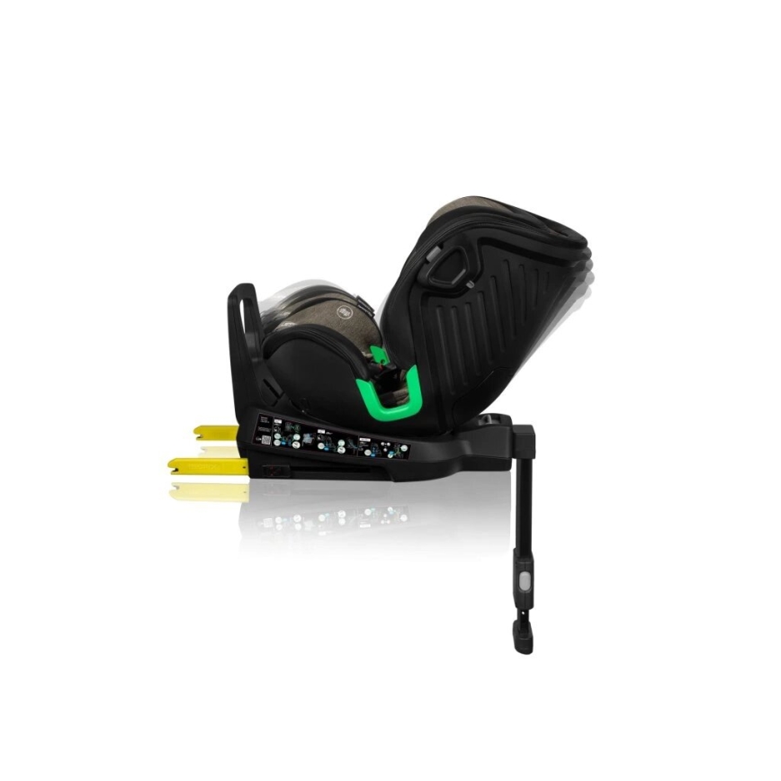 Lionelo - Autosjedalica s bazom rotirajuća HARMONY i-Size 40-150 cm crna/maslinasta