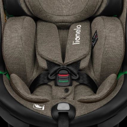 Lionelo - Autosjedalica s bazom rotirajuća HARMONY i-Size 40-150 cm crna/maslinasta