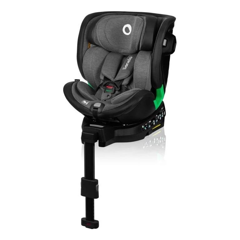 Lionelo - Autosjedalica s bazom rotirajuća HARMONY i-Size 40-150 cm crna/siva