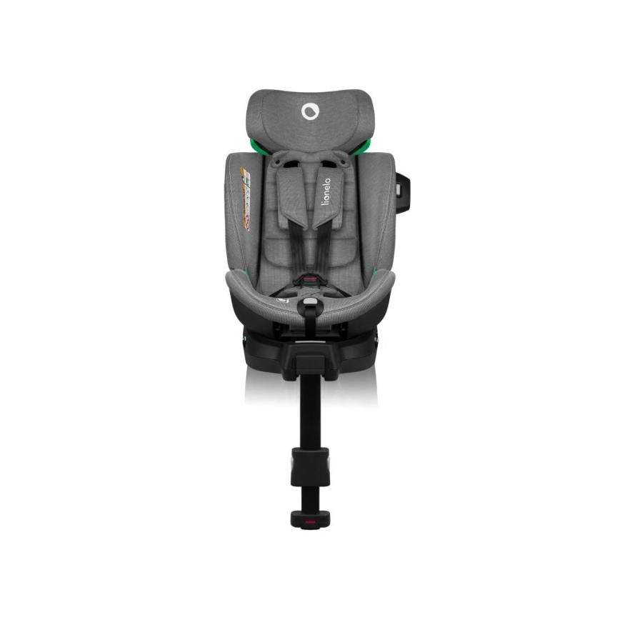 Lionelo - Autosjedalica s bazom rotirajuća HARMONY i-Size 40-150 cm crna/siva
