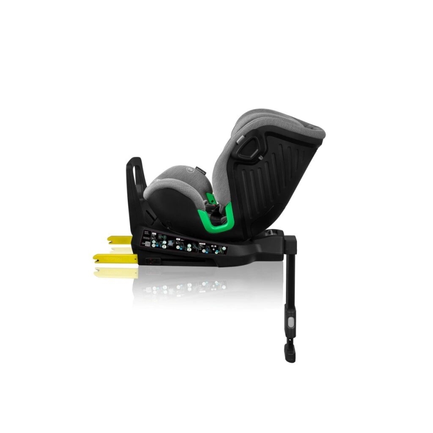 Lionelo - Autosjedalica s bazom rotirajuća HARMONY i-Size 40-150 cm crna/siva