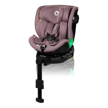 Lionelo - Autosjedalica s bazom rotirajuća HARMONY i-Size 40-150 cm ružičasta