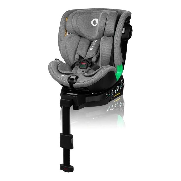 Lionelo - Autosjedalica s bazom rotirajuća HARMONY i-Size 40-150 cm siva