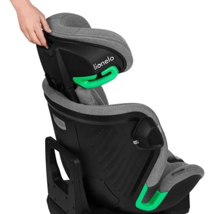Lionelo - Autosjedalica s bazom rotirajuća HARMONY i-Size 40-150 cm siva