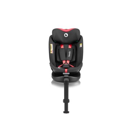 Lionelo - Autosjedalica s bazom rotirajuća NAVY i-Size 40-150 cm crna/crvena
