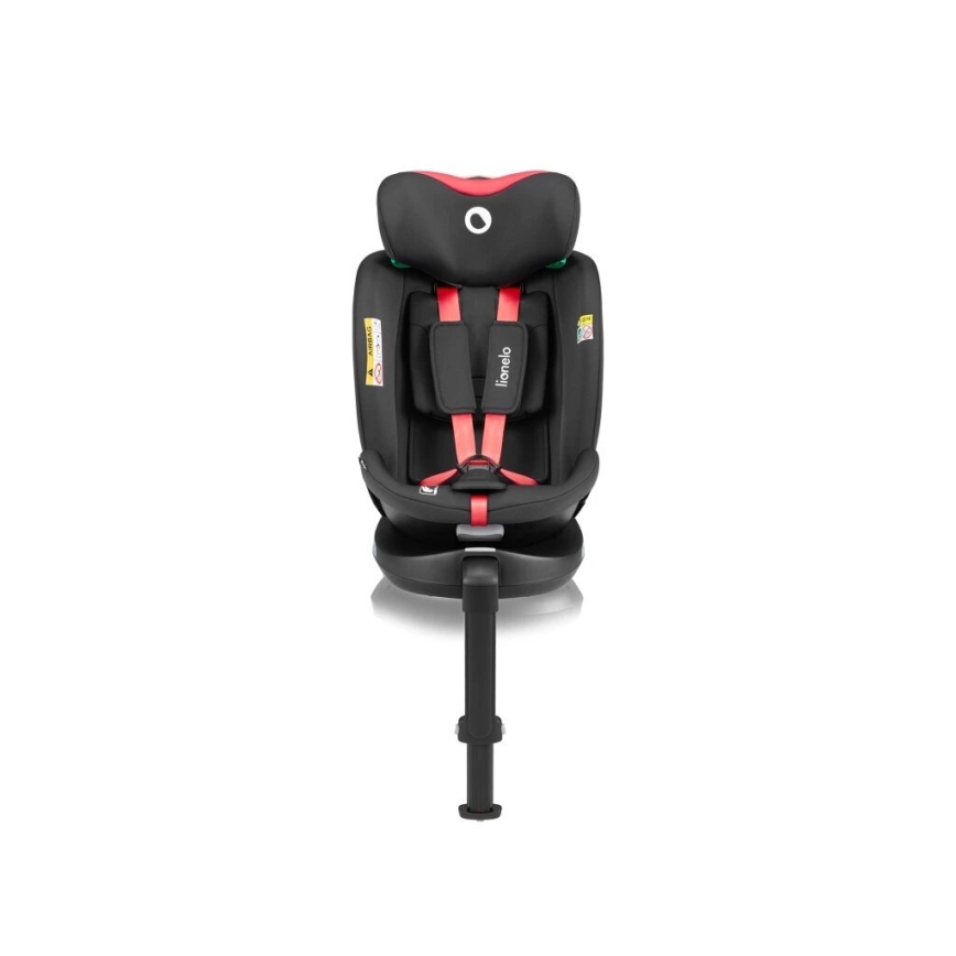 Lionelo - Autosjedalica s bazom rotirajuća NAVY i-Size 40-150 cm crna/crvena