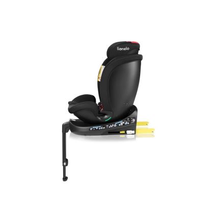 Lionelo - Autosjedalica s bazom rotirajuća NAVY i-Size 40-150 cm crna/crvena