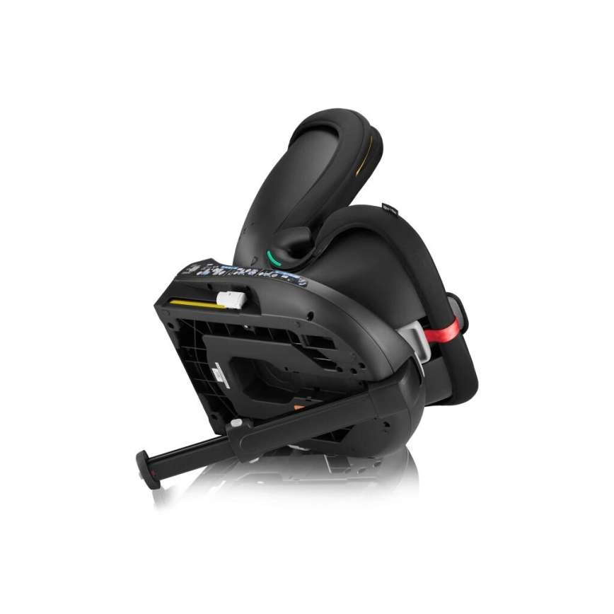 Lionelo - Autosjedalica s bazom rotirajuća NAVY i-Size 40-150 cm crna/crvena