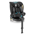 Lionelo - Autosjedalica s bazom, rotirajuća NAVY i-Size 40-150 cm crna/tirkizna