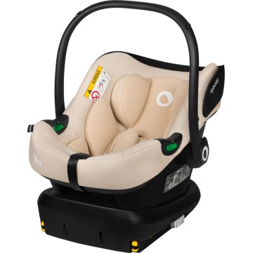 Lionelo - Autosjedalica s rotirajućom bazom ASTRID SET i-Size 40-87 cm bež pijesak