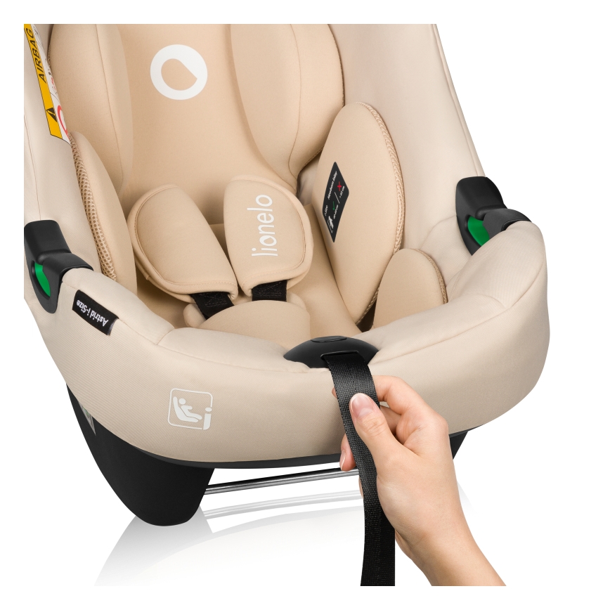 Lionelo - Autosjedalica s rotirajućom bazom ASTRID SET i-Size 40-87 cm bež pijesak