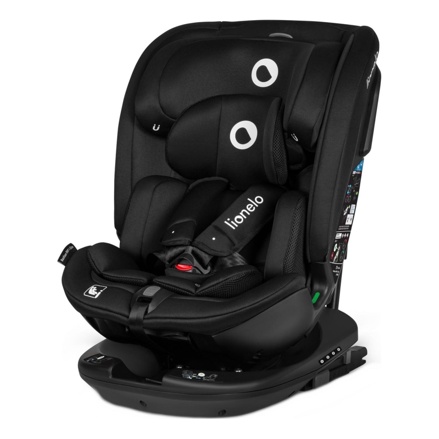 Lionelo - Autosjedalica s rotirajućom bazom BASTIAAN i-Size 40-150 cm crni karbon