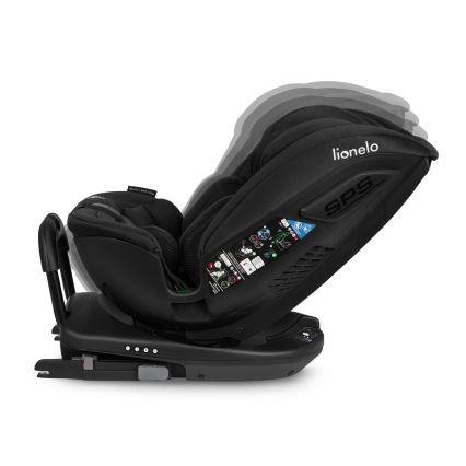 Lionelo - Autosjedalica s rotirajućom bazom BASTIAAN i-Size 40-150 cm crni karbon