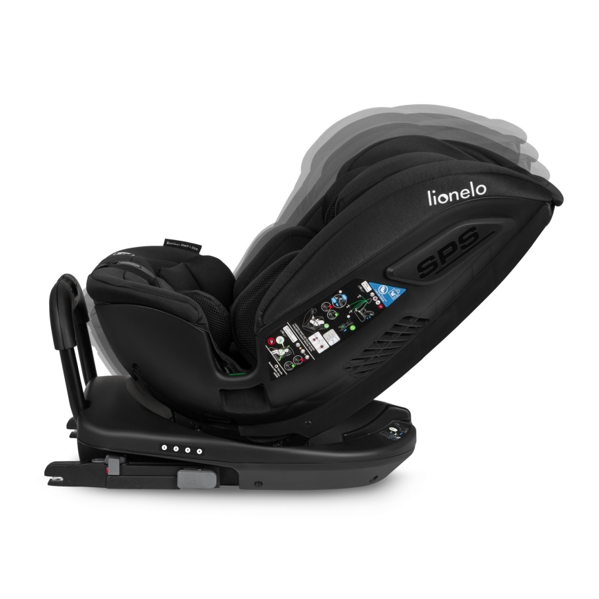 Lionelo - Autosjedalica s rotirajućom bazom BASTIAAN i-Size 40-150 cm crni karbon
