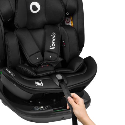 Lionelo - Autosjedalica s rotirajućom bazom BASTIAAN i-Size 40-150 cm crni karbon