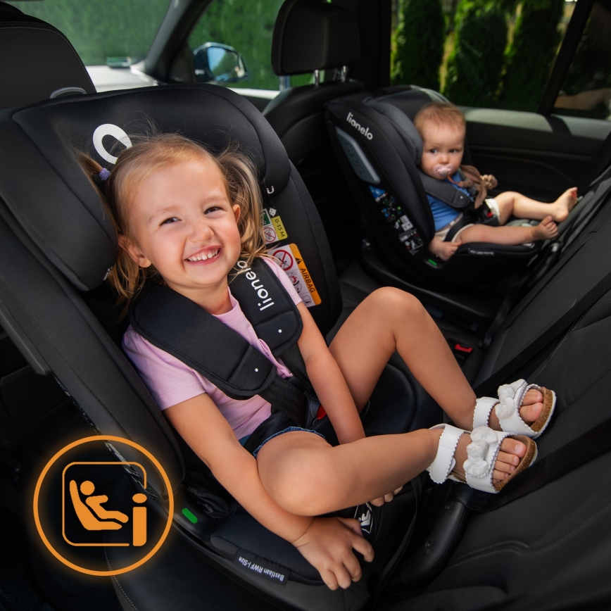 Lionelo - Autosjedalica s rotirajućom bazom BASTIAAN i-Size 40-150 cm Grey Stone