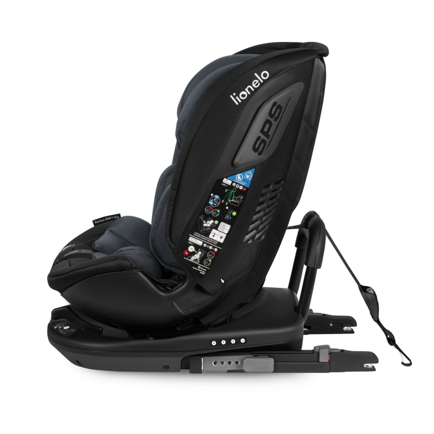 Lionelo - Autosjedalica s rotirajućom bazom BASTIAAN i-Size 40-150 cm Grey Stone