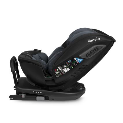 Lionelo - Autosjedalica s rotirajućom bazom BASTIAAN i-Size 40-150 cm Grey Stone