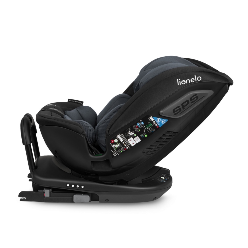 Lionelo - Autosjedalica s rotirajućom bazom BASTIAAN i-Size 40-150 cm Grey Stone