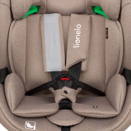 Lionelo - Autosjedalica s rotirajućom bazom LAVENDER i-Size 76-150 cm Bež Latte