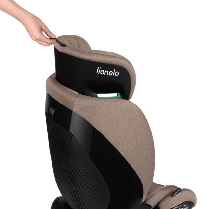 Lionelo - Autosjedalica s rotirajućom bazom LAVENDER i-Size 76-150 cm Bež Latte