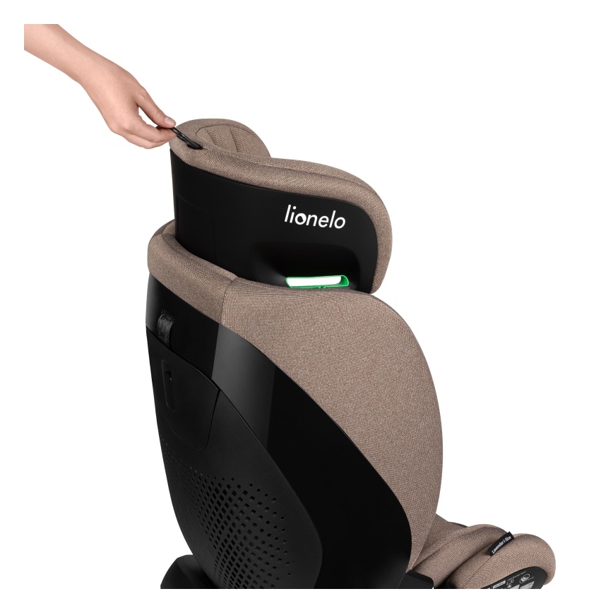 Lionelo - Autosjedalica s rotirajućom bazom LAVENDER i-Size 76-150 cm Bež Latte