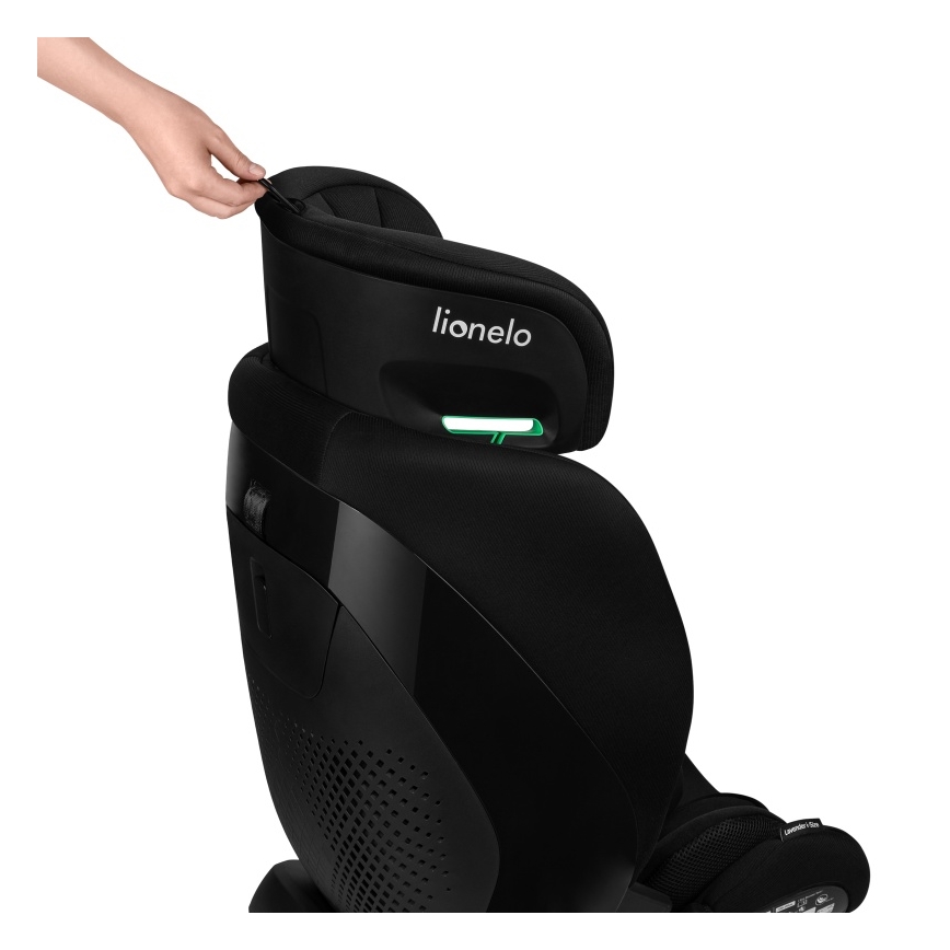 Lionelo - Autosjedalica s rotirajućom bazom LAVENDER i-Size 76-150 cm Crni karbon