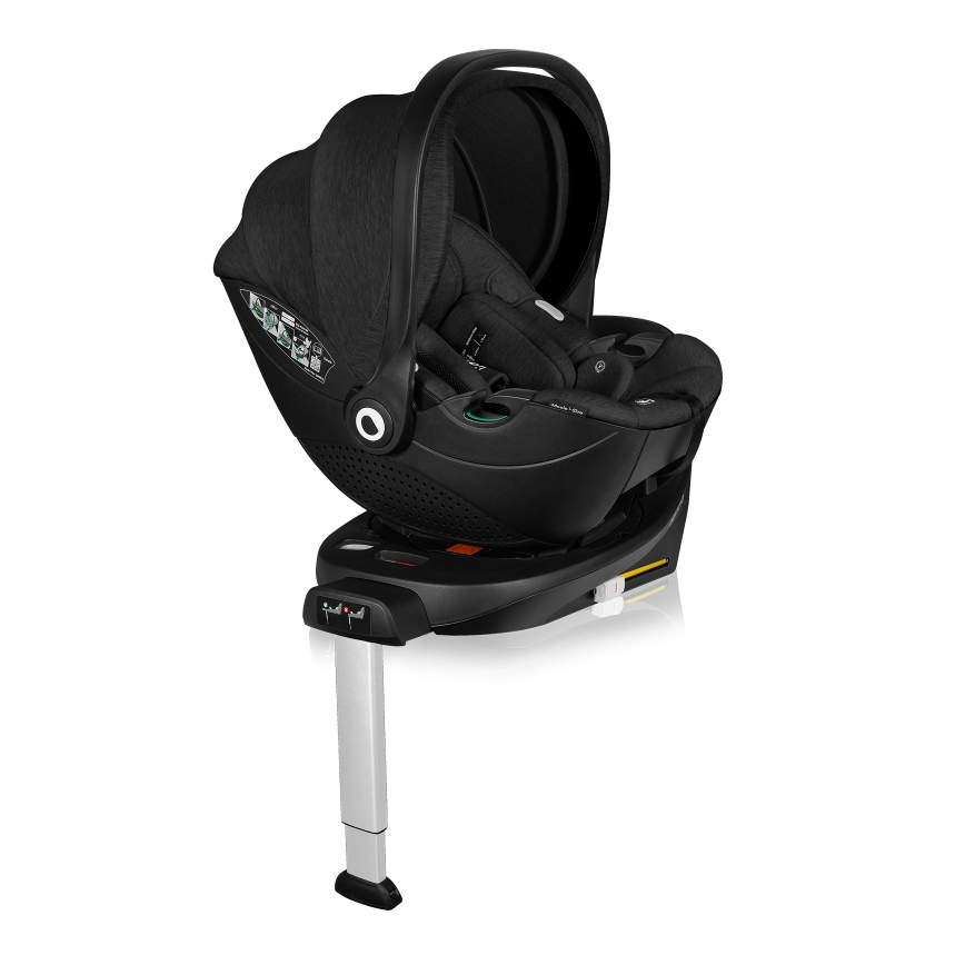 Lionelo - Autosjedalica s rotirajućom bazom MOXIE SET i-Size 40-87 cm Black Carbon