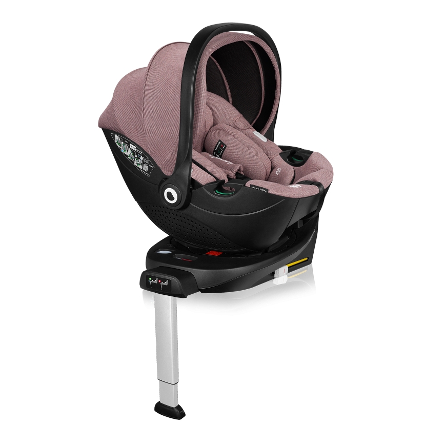 Lionelo - Autosjedalica s rotirajućom bazom MOXIE SET i-Size 40-87 cm ružičasto-mauve