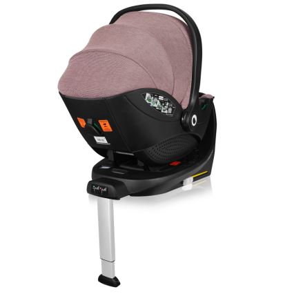 Lionelo - Autosjedalica s rotirajućom bazom MOXIE SET i-Size 40-87 cm ružičasto-mauve