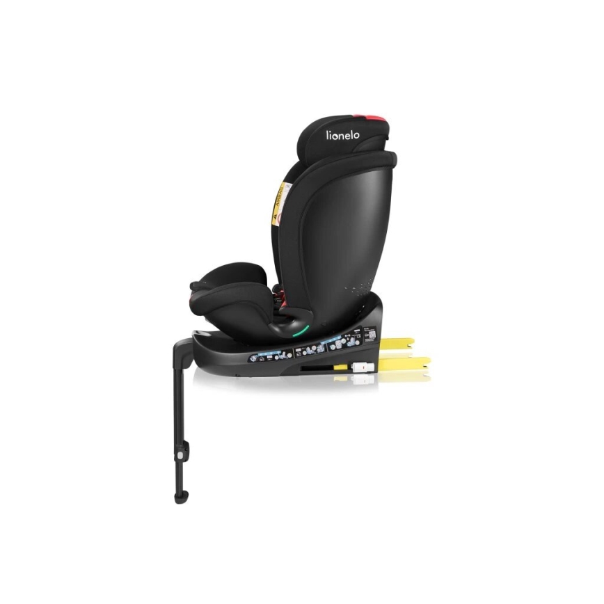 Lionelo - Autosjedalica s rotirajućom bazom NAVY i-Size 40-150 cm crna/crvena