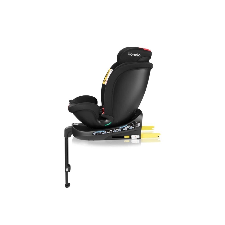 Lionelo - Autosjedalica s rotirajućom bazom NAVY i-Size 40-150 cm crna/crvena