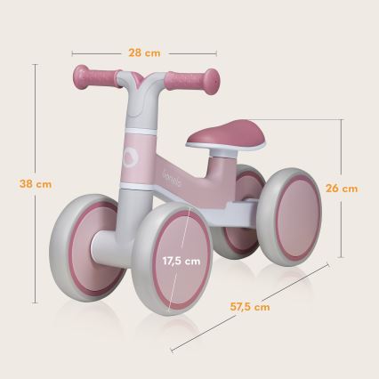 Lionelo - Bicikl bez pedala VILLY Pink Rose