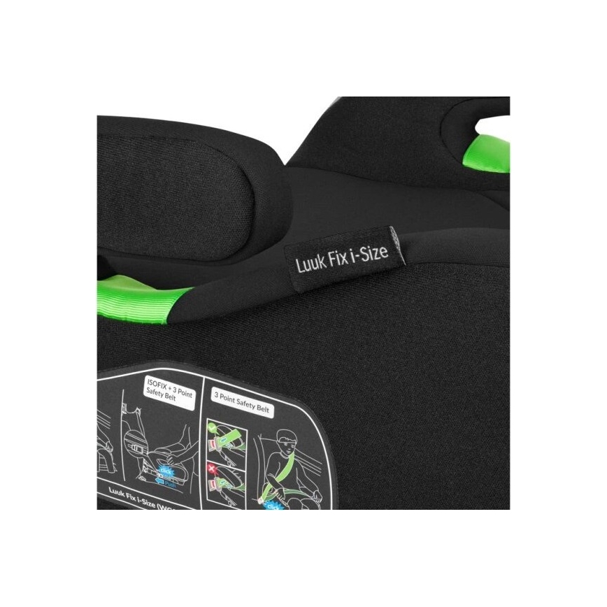 Lionelo - Booster autosjedalica LUUK FIX i-Size 125-150 cm crna