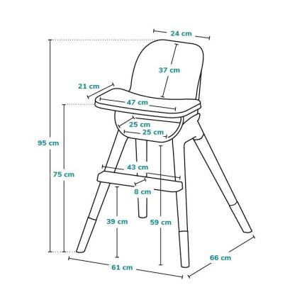 Lionelo - Dječja hranilica 2u1 MONA Black Onyx