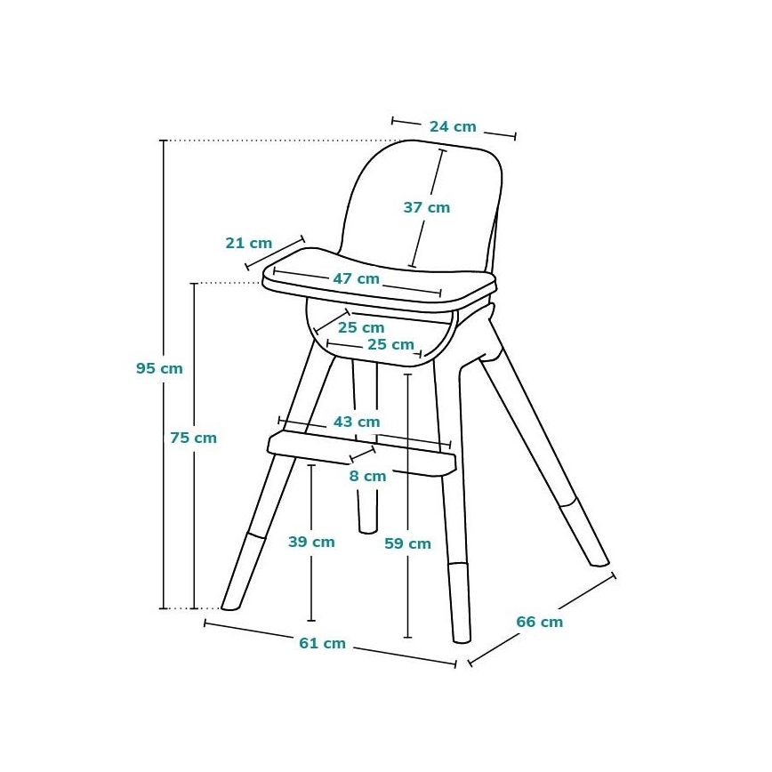 Lionelo - Dječja hranilica 2u1 MONA Black Onyx