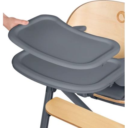 Lionelo - Dječja hranilica 3u1 CELIA Grey Wood