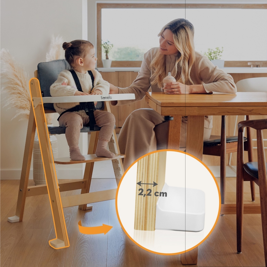 Lionelo - Dječja hranilica 3u1 FLORIS White Natural