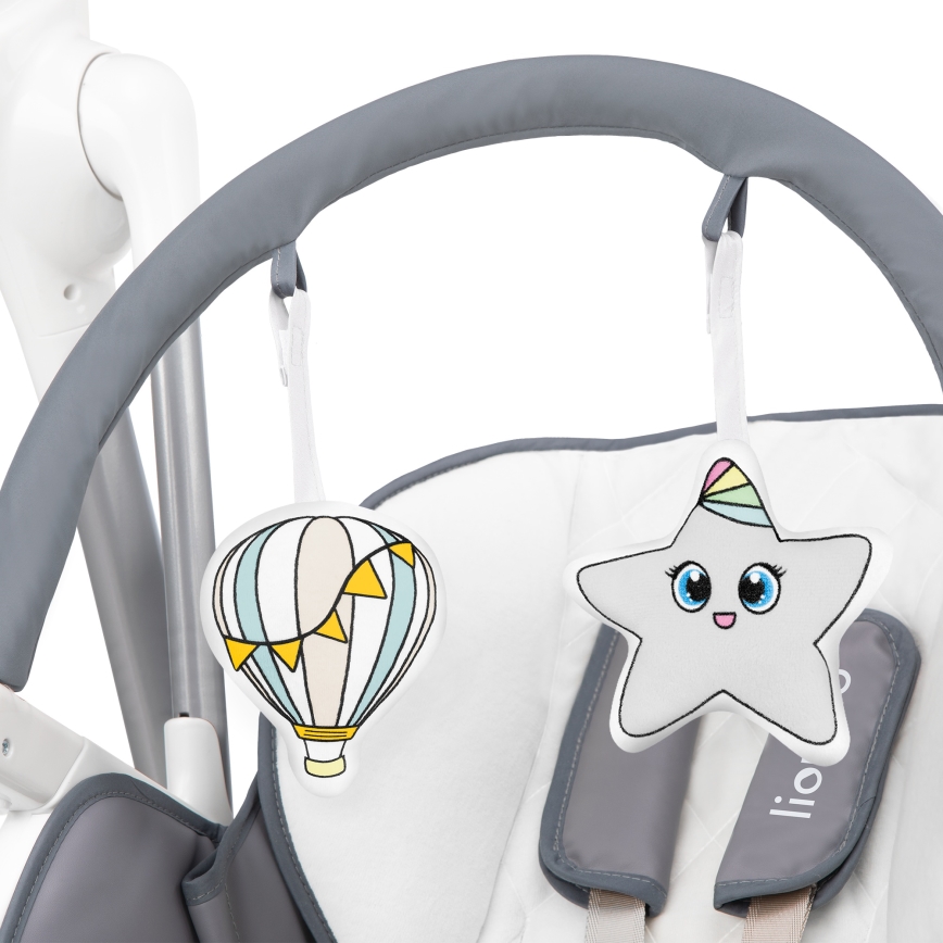 Lionelo - Dječja hranilica NILES Siva 4xAA