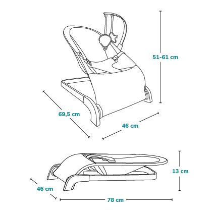 Lionelo - dječja ljuljačka LILAC, bež