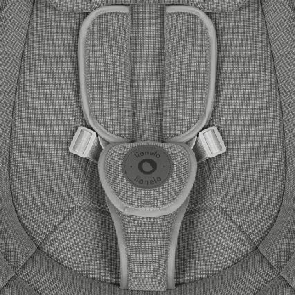 Lionelo - Dječja ljuljačka s melodijom BLOSSOM Grey Concrete + daljinski upravljač