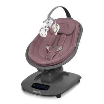 Lionelo - Dječja ljuljačka s melodijom BLOSSOM Pink Mauve + daljinski upravljač