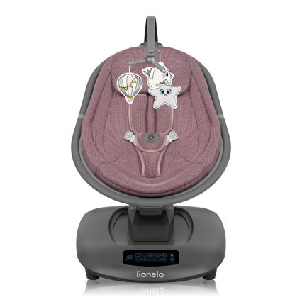 Lionelo - Dječja ljuljačka s melodijom BLOSSOM Pink Mauve + daljinski upravljač