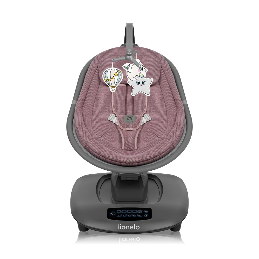 Lionelo - Dječja ljuljačka s melodijom BLOSSOM Pink Mauve + daljinski upravljač